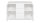 Sideboard BLANC 4 grifflose Kommode in Weiß 120 cm breit