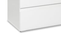 Kommode BLANC 5 mit 3 grifflosen Schubkästen in Weiß 80x80 cm