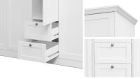 Kleiderschrank LANDWOOD Drehtürenschrank in weiß 5-türig Landhausstil
