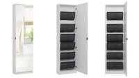 Schuhschrank ZUMA Schuhregal Schuhkipper Schrank weiß Spiegel 12 Paar
