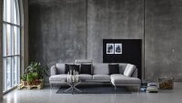 Couchtisch HEAVEN Glasplatte Metall verchromt Ø 82 cm