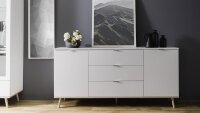 Sideboard GÖTEBORG weiß Sonoma Eiche Kommode...