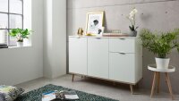 Kommode GÖTEBORG weiß Sonoma Eiche Schrank 120 cm