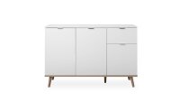 Kommode GÖTEBORG weiß Sonoma Eiche Schrank 120 cm