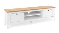 Lowboard BERGEN weiß Artisan Eiche im Landhausstil
