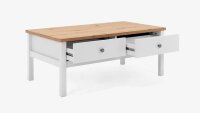 Couchtisch BERGEN weiß Artisan Eiche Landhausstil 100x55