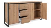 Sideboard DENTON Artisan Oak anthrazit 160x88 cm
