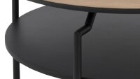 Couchtisch GOLDINGTON Wildeiche Look Ablage Ø 80 cm