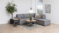 Couchtisch GOLDINGTON Wildeiche Look Ablage Ø 80 cm