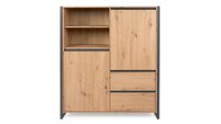 Highboard DENTON Artisan Oak anthrazit 120x140 cm