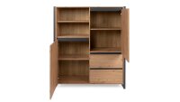 Highboard DENTON Artisan Oak anthrazit 120x140 cm