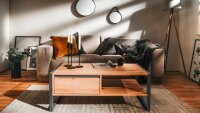 Couchtisch DENTON Artisan Oak anthrazit Schubkasten