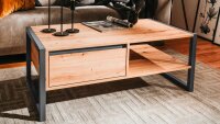 Couchtisch DENTON Artisan Oak anthrazit Schubkasten
