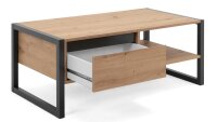 Couchtisch DENTON Artisan Oak anthrazit Schubkasten