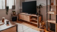 Wohnwand Set DENTON Artisan Oak anthrazit Regal TV Board