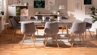 Ausziehtisch EPIK Esstisch Elegance Endgrain Graustufen