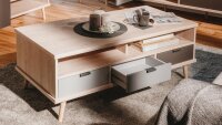 Couchtisch EPIK Tisch Elegance Endgrain Graustufen