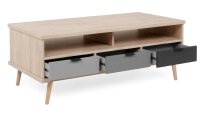 Couchtisch EPIK Tisch Elegance Endgrain Graustufen
