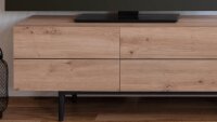 Lowboard NOLA Artisan Oak schwarz TV-Board 195 cm