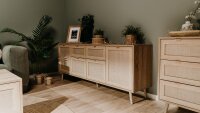 Sideboard BALI Sonoma Eiche Rafia Kommode 180 cm