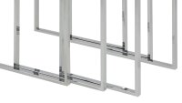 Satztisch KATRINE 3er Set Glas schwarz Chrom Beistelltisch