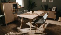 Esstisch BALI Sonoma Eiche Massivholz Tisch 160x90 cm