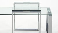 Satztisch 2er Set KATRINE Glas Couchtisch verchromt