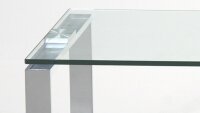 Satztisch 2er Set KATRINE Glas Couchtisch verchromt