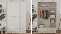 Babyzimmer LANDWOOD 3-teilig Kinderzimmer in weiß Dekor