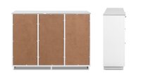 Kommode MONACO Sideboard weiß glänzend und Chrom 120