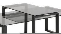 Couchtisch Set 2-teilig KATRINE rauchfarbenes Glas