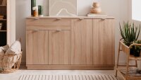 Sideboard CHESTER Anrichte MDF Sonoma Eiche 151x89 cm