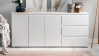 Sideboard BLANC Kommode Schrank MDF weiß mit Melamin