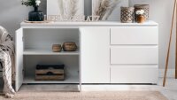 Sideboard BLANC Kommode Schrank MDF weiß mit Melamin