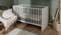 Babybett BLANC weiß matt mit Melamin inkl....