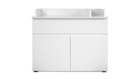 Wickelkommode BLANC weiß matt mit Melamin inkl. Wickeltisch