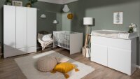 Babyzimmer BLANC weiß matt Melamin inkl. Lattenrost...
