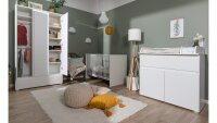 Babyzimmer BLANC weiß matt Melamin inkl. Lattenrost...