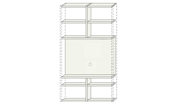 Toro TV-Modul Eiche Schwarzbraun TO66-1-23