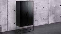 Highboard NEWTON Metall schwarz Spind-Look Industrial Style