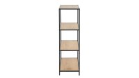Bücherregal SEAFORD Wildeichenholz Optik Metall schwarz