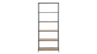 Bücherregal SEAFORD Wildeichenholz Look Metall 5...
