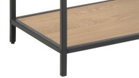 Bücherregal SEAFORD Wildeichenholz Look Metall 5 Fächer
