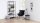 Bücherregal SEAFORD Wildeichenholz Look Metall 5 Fächer