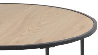 Couchtisch SEAFORD Wildeiche Look Metall Wohnzimmertisch