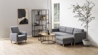 Couchtisch SEAFORD Wildeiche Look Metall Wohnzimmertisch