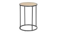 Beistelltisch SEAFORD Ø 40 cm Wildeiche-Look Metall rund
