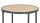 Beistelltisch SEAFORD Ø 40 cm Wildeiche-Look Metall rund