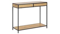 Konsolentisch SEAFORD Wildeiche-Look Schubkästen Metall