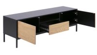 Lowboard SEAFORD Front Wildeiche-Look TV-Board Metall